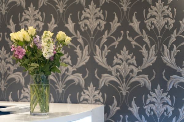 Fresh flowers in reception